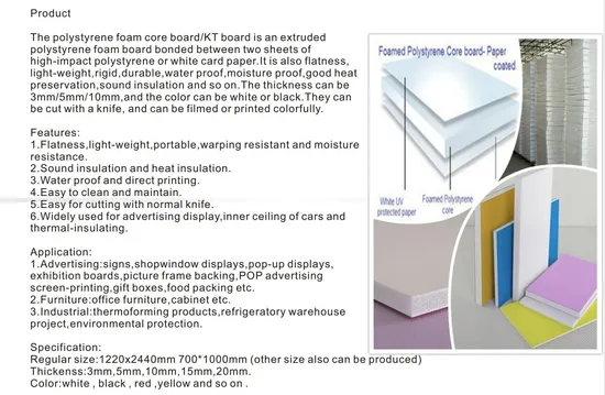 広告用のカラフルな発泡紙ボード