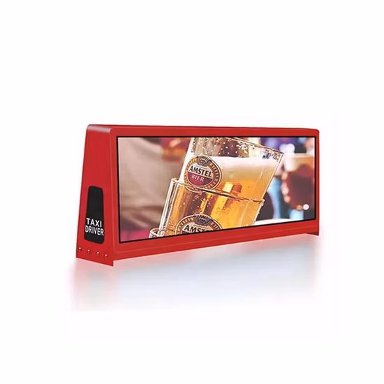 OEM の高いリフレッシュ レートの二重側面の車の屋根のタクシーの上の LED 広告スクリーン ボードの表示